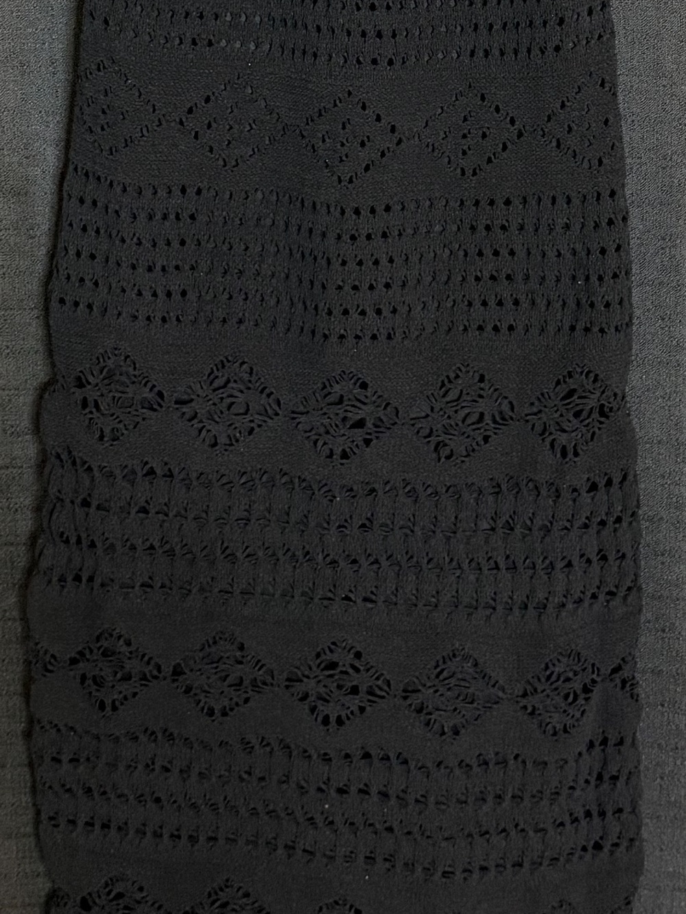 Zara Black Maxi Dress with Cream Crochet Bib - Picture 5 of 5